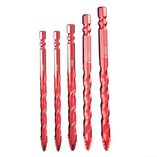 Hochleistungs-Hartmetallbohrer für Holz, Metall, Glas, Fliesen, Trockenbau, Ziegel, Aluminiumblech, bietet zuverlässige Bohrergebnisse (5 Stück) von YobiLife