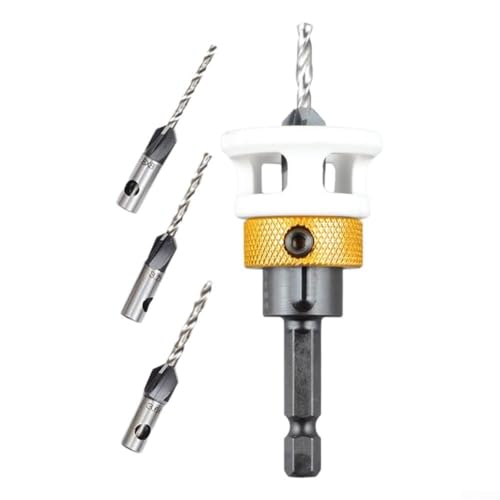 Holzbearbeitungs-Senkerbohrer mit Tiefenanschlagkragen, rutschfester Sechskantschaft, 2,8 mm, 3,2 mm, 3,6 mm, 4,0 mm, 4 Stück Holzbearbeitungs-Senkerbohrer mit Tiefenanschlagkragen, rutschfester Sechskantschaft, 2,8 mm, 3,2 mm, 3,6 mm, 4,0 mm, 4 Stück von YobiLife