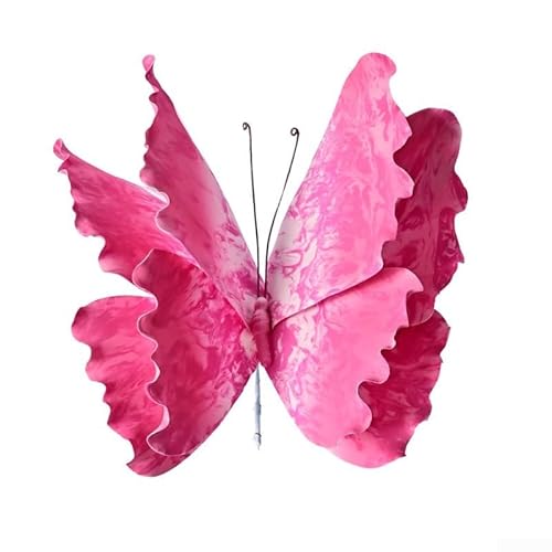 Künstliche PE-Schmetterling-Dekoration für Hochzeit, Party, Innen- und Außenbereich, Fenster-Hängeakzent (rosig) von YobiLife