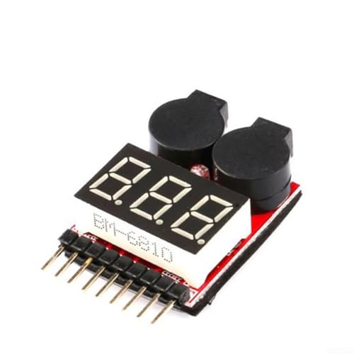 Lithium-Batterie-Spannungsprüfer, 1 Stück, für Lithium-Batterien 1S 8S, akustischer Niederspannungsalarm und Verpolungsschutz, DIY-Zubehör (ohne Gehäuse EHS) von YobiLife