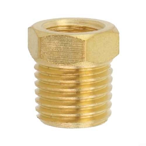 Metall-Messing-Rohrverschraubungsadapter, 1 Stück, mit verschiedenen NPT-Gewinden 1/8NPT, 1/4NPT, 3/8NPT, 1/2NPT für langlebige Rohrverbindungen (1/8NPT-1/4NPT) von YobiLife