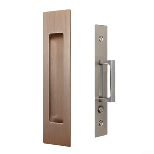 Minimalistischer Türgriff mit Kantenzug für Schrank- und Scheunentüren, schnelle Installation (Rotbronze) von YobiLife
