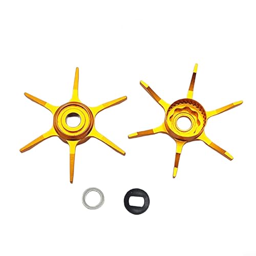 Multifunktionaler Angelrollen-Entlastungsschlüssel für METANIUM und für ANTARES Serie, für Curado und Kompatibilität, 60 mm Durchmesser (gelb) von YobiLife