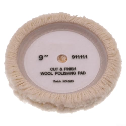 Professionelle Polierpads aus Wolle zum Schneiden von Polieraufgaben, kompatibel mit elektrischen und pneumatischen Poliermaschinen, waschbares und wiederverwendbares Design (22,9 cm) von YobiLife