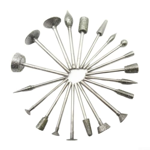 Schleif-Bits Set 20-teilig mit zylindrischen, konischen und kugelförmigen Köpfen für Schnitz- und Polierarbeiten an harten Materialien Schleif-Bits Set 20-teilig mit zylindrischen, konischen und kugelförmigen Köpfen für Schnitz- und Polierarbeiten an harten Materialien von YobiLife