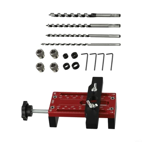 Schranktür-Positionierer, verstellbare Installationsklemme, Aluminiumlegierung, strapazierfähig, rot, verbesserte vertikale für Präzision für Küche, Badezimmer, Holzbrett-Scharniere, 1 Stück, 4 Stück Schranktür-Positionierer, verstellbare Installationsklemme, Aluminiumlegierung, strapazierfähig, rot, verbesserte vertikale für Präzision für Küche, Badezimmer, Holzbrett-Scharniere, 1 Stück, 4 Stück von YobiLife