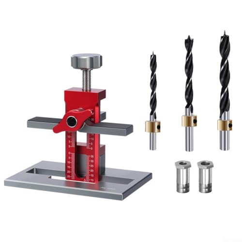 Schranktürvorrichtung mit Gehäuse aus Aluminiumlegierung und anpassbaren Bohrergrößen für präzises Bohren und stabiles Klemmen während der Schrankinstallation (C) von YobiLife