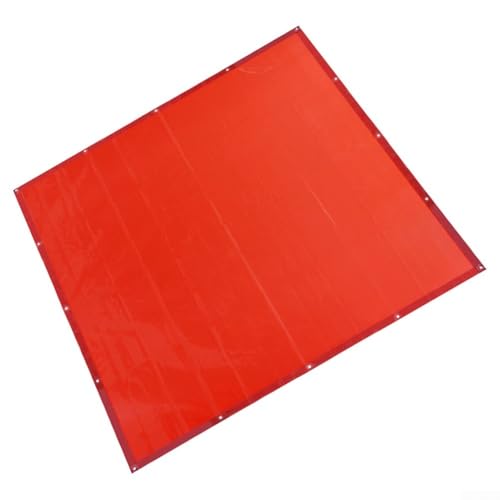 Schweißschutz, 1,8 x 1,8 m, schwer entflammbar, Vinyl, UV-Schutz, Stufe 6, tragbar, zum Aufhängen, für industrielle Werkstatt, Rot Schweißschutz, 1,8 x 1,8 m, schwer entflammbar, Vinyl, UV-Schutz, Stufe 6, tragbar, zum Aufhängen, für industrielle Werkstatt, Rot von YobiLife