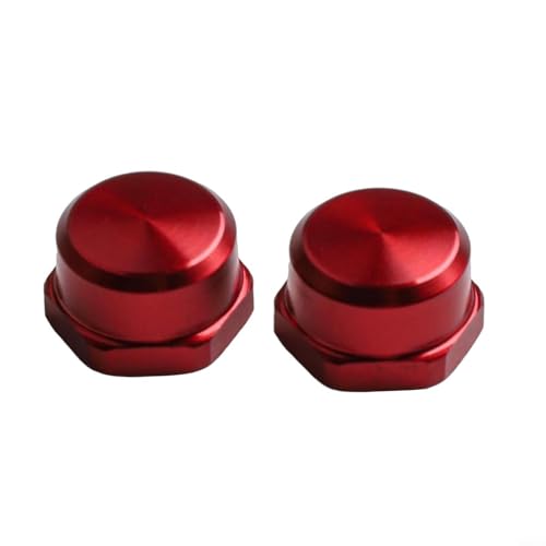 Set mit 2 Angelrollen-Zubehör für Snap M7 Spindelmutter mit 7 x 4 mm Kippgriffschrauben aus Aluminiumlegierung, Links- und Rechtshänder-Design (rechte Hand rot) von YobiLife