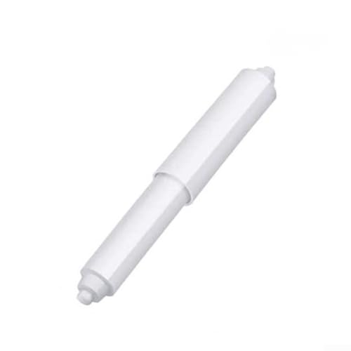 Toilettenpapierrollen-Spindel-Ersatz-Set mit federbelastetem, verstellbarem Einsatz für Badezimmer-Papierhalter, Kunststoff, Weiß, 1 Stück von YobiLife