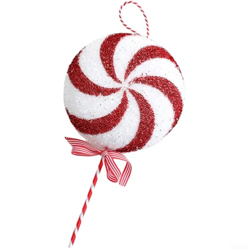 Traditionelles Lutscher-Ornament mit klassischem Streifen-Design zum Dekorieren von Weihnachten für Bäume (27 cm) von YobiLife