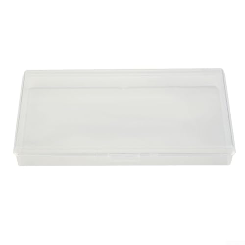 Transparente Kunststoff-Organizer-Box mit unterteilten Fächern zur Aufbewahrung von kleinen Gegenständen wie Schrauben, Kosmetik, Handy-Zubehör und verschiedenen Kleinteilen (17,5 x 10,6 x 2,5 cm) von YobiLife