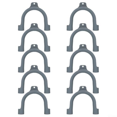 U-förmiger Schlauchhaken aus Kunststoff für Waschmaschinen und Geschirrspüler, unterstützt Ablaufschlauch mit PVC-Biegung (10 Stück) von YobiLife