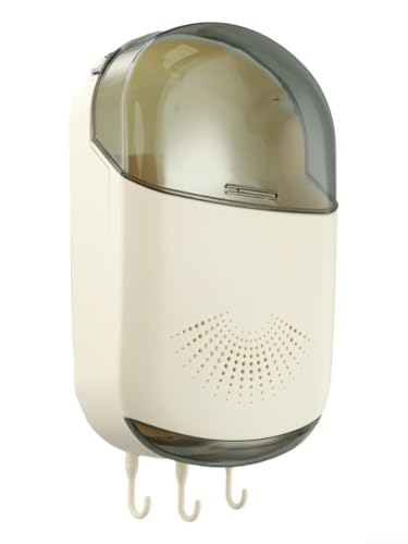 Utensils Storage Cutlery Holder Organizer for Kitchen Wall Mount with Spoon Fork Cage Rack and Chopstick Box Featuring Hook and Dust Cover (White) von YobiLife