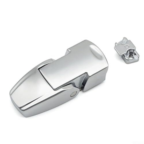 Verdecktes Schrankschloss V7-20-111-20 Elektrokasten-Hardware versteckte Schnalle Schloss Druckknopf Schalter Metall Verteilerkasten Chassis Schloss Teile (Silber) von YobiLife