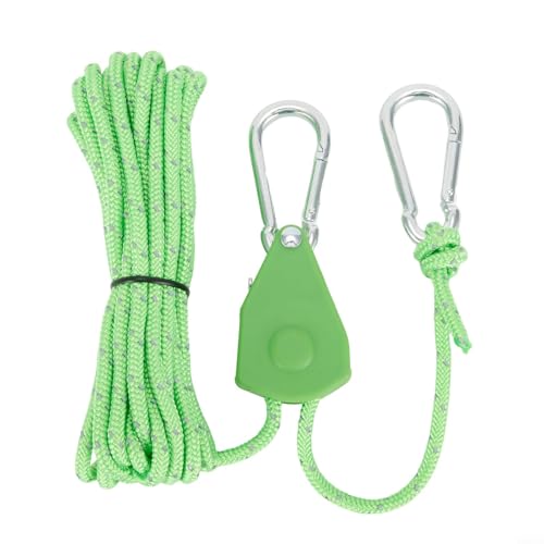 Verstellbares Umhängeband für den Außenbereich, mit Karabiner für Zeltunterstützung, perfekt für Camping und Reisen (grün) von YobiLife