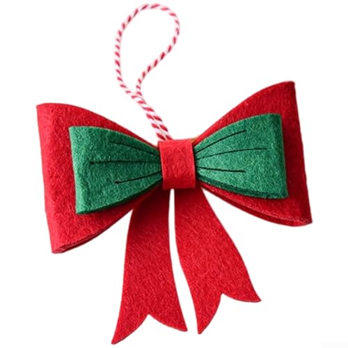 Weihnachtsschleifenornamente aus Vliesstoff zum Aufhängen an Weihnachtsbäumen und festlichen Arrangements (Bowknot-G) von YobiLife