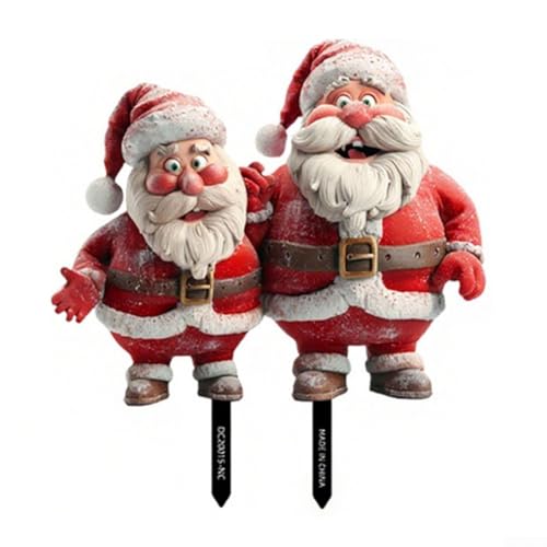 Wetterfeste PVC-Gartenkarte mit weihnachtlichen Motiven, entworfen für den Bodeneinschub, um Gärten, Höfen und Außenbereichen festliche Stimmung zu verleihen (DC20015) von YobiLife