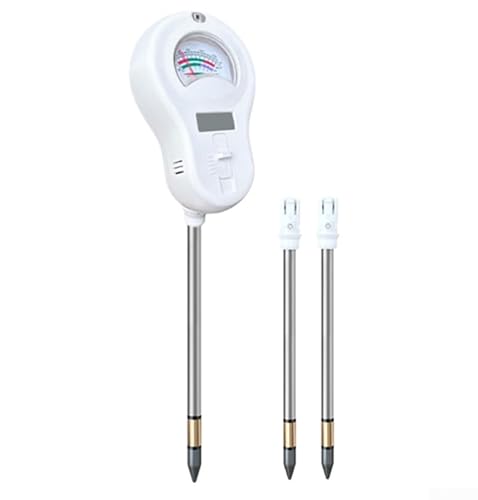 YobiLife 6-in-1 Bodendetektor ST-09 mit austauschbarer Sonde pH Feuchtigkeit Fruchtbarkeit Licht Temperatur Luftfeuchtigkeit Messgerät für Landwirtschaft Gartenarbeit (3 Sonden) von YobiLife