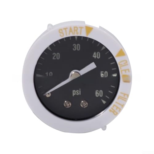 YobiLife 60 PSI Pool-Filter-Manometer mit 1/4 NPT-Gewinde, Edelstahl-Schutzhülle und großem Zifferblatt für Wassersysteme (Rückseite) von YobiLife