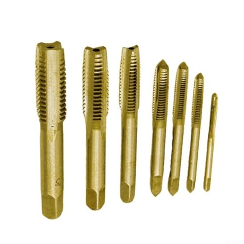YobiLife 7-teiliges HSS-Gewindebohrer-Set, metrisch, M3-M12, für Metallrohre, Kupferrohrreiniger, Sanitär-Wartung YobiLife 7-teiliges HSS-Gewindebohrer-Set, metrisch, M3-M12, für Metallrohre, Kupferrohrreiniger, Sanitär-Wartung von YobiLife