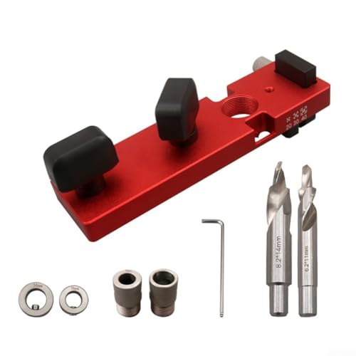 YobiLife Aluminium-Profilstanzer, schnelle Positionierung, Gewindewerkzeug für DIY-Projekte, Bücherregal, Kleiderschrank, Herstellung, Bohrvorrichtung (Paket 1) von YobiLife