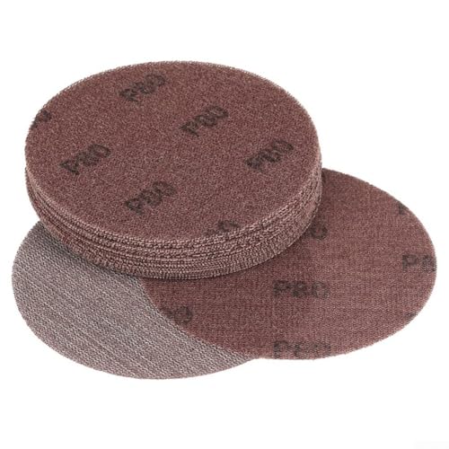 YobiLife Aluminiumoxid-Mesh-Schleifscheiben, 150 mm, Schleifpapier für Auto, Holz, Metall, Polieren, Schleifen, Entrosten, 20 Stück (Körnung 80) von YobiLife