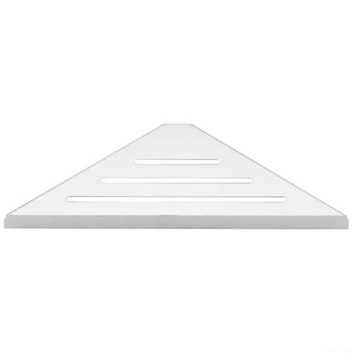 YobiLife Dusch-Eckregal aus 304 Edelstahl, rostfrei und widerstandsfähig, dreieckige Form für Badezimmer- oder Küchenwandecken (Silber) von YobiLife