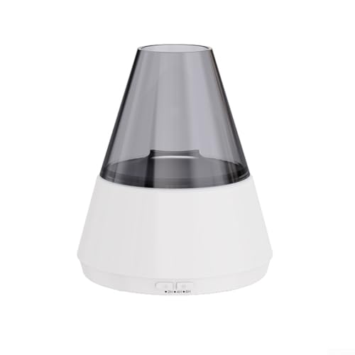 YobiLife Elegant Flame Aroma Diffuser USB Luftbefeuchter mit bunter Beleuchtung 120ml Wassertank 3 Timer-Einstellungen für Schlafzimmer (weiß) von YobiLife