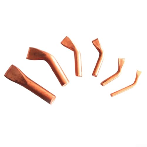 YobiLife Externe Kupfer-Lötkolbenspitzen, Ersatz-Set, gleichmäßige Zinnbeschichtung, schnelle Wärmeleitung, 6 Stück YobiLife Externe Kupfer-Lötkolbenspitzen, Ersatz-Set, gleichmäßige Zinnbeschichtung, schnelle Wärmeleitung, 6 Stück von YobiLife