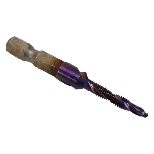YobiLife HSS-Spiralgewindebohrer, Sechskantschaft, M5, Verbundgewindebohrer für Holz, Aluminium, Eisen, Materialien, 2 Stück (A) von YobiLife
