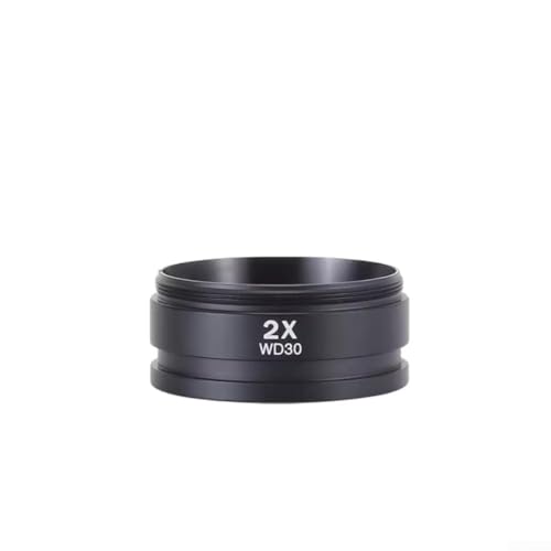 YobiLife Hilfsobjektlinse aus Glas, 0,5 x 0,7 x, für Trinokular-Fernglas, Stereo-Zoom-Mikroskope, 48 mm Einbaudurchmesser (2,0 x) von YobiLife