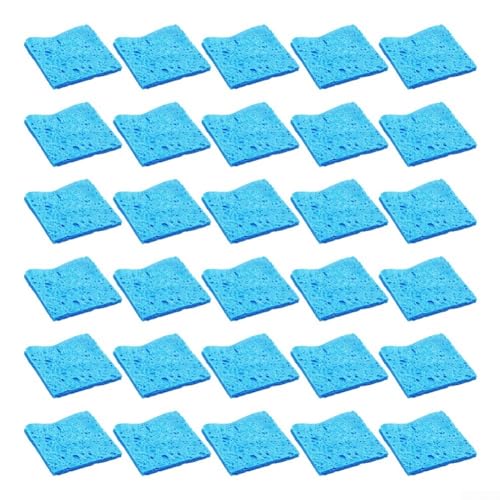 YobiLife Hochtemperaturbeständiger Reinigungsschwamm für Elektroschweißen, Lötkolben, quadratische blaue Schwämme für Lötspitzenwartung und Reinigung von Leiterplattenkomponenten, 60 x 60 x 6 mm, 30 YobiLife Hochtemperaturbeständiger Reinigungsschwamm für Elektroschweißen, Lötkolben, quadratische blaue Schwämme für Lötspitzenwartung und Reinigung von Leiterplattenkomponenten, 60 x 60 x 6 mm, 30 von YobiLife