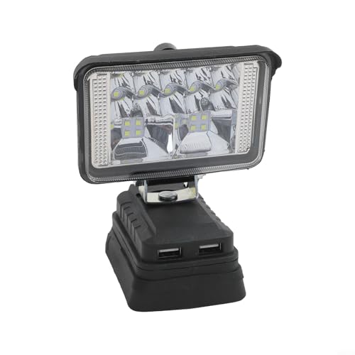 YobiLife Kabellose Arbeitsleuchte, kompatibel mit 18 V Akku, LED-Taschenlampe, Baustellenbeleuchtung, Aluminiumgehäuse (10,2 cm) von YobiLife