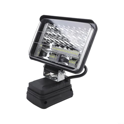 YobiLife Kabellose Arbeitsleuchte, kompatibel mit 18 V Akku, LED-Taschenlampe, Baustellenbeleuchtung, Aluminiumgehäuse (15,2 cm) von YobiLife
