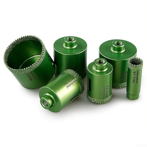 YobiLife M10 Diamantbohrer, gezackt, Trockenbohrer, Lochöffner für Marmor, Beton, Fliesen, 20–60 mm, Lötwerkzeug (50 mm) von YobiLife