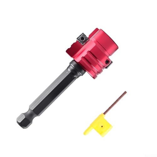 YobiLife Metall-PVC-Rohrreibahle, 6,35 mm, Sechskantschaft, Sanitär-Werkzeug für ABS-Abfluss-Wasserrohr-Armaturen, Sparer, Hausreparatur (B) von YobiLife