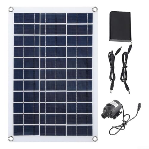 YobiLife Polysilizium 18W Solarpanel Set mit Wasserpumpe Batteriebox Ausgang für Outdoor Garten Brunnen von YobiLife