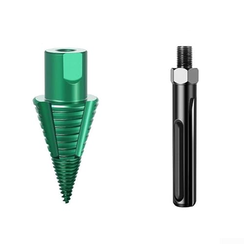 YobiLife SDS Max-Shank Brennholz-Splitter-Bohrer, Schnellspanner, abnehmbarer Schaft, Karbonstahl für trockenes Holz und Holzspalten (mit Adapter) von YobiLife