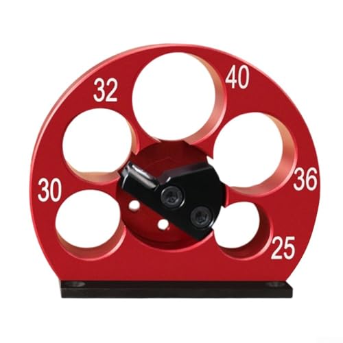 YobiLife Verstellbare Dübelschablone mit Löchern mit mehreren Durchmessern und Hartmetall-Klingen für präzise Holzstab-Schneidkontrolle (5 Löcher 25–40 mm) von YobiLife