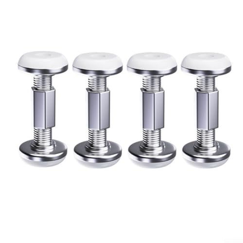 YobiLife Verstellbares Bettgestell mit Gewinde, Anti-Shake-Werkzeug, Metall-Kopfteil-Stopper mit EVA-Pad für Wandschutz und Geräuschreduzierung, 4 Stück (75–93 mm) von YobiLife