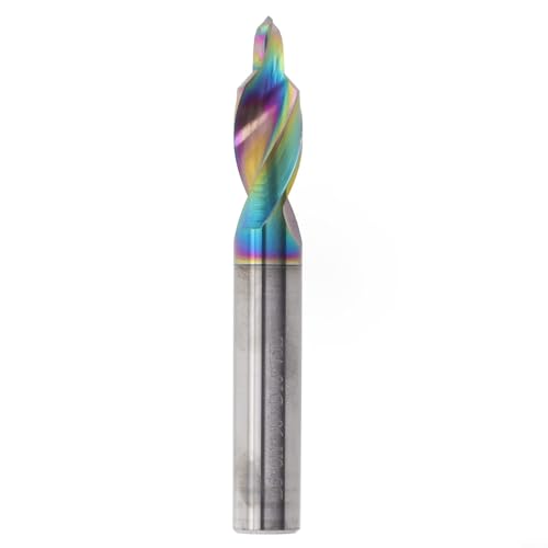 YobiLife Zweistufiger Stufenbohrer Senkbohrung Fase M3-M12-Wolframstahl CNC-Werkzeug mit Spiralrillen für Aluminium/PVC/Acryl (5.0-10.0) von YobiLife