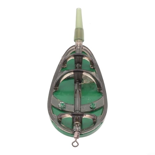 Zum Karpfenangeln Inline Feeder 20 100g mit flachem Boden und aerodynamischem Gewicht für verbesserte Wurfweite und zuverlässige Köderlast Handhabung unter verschiedenen Bedingungen (100g) von YobiLife