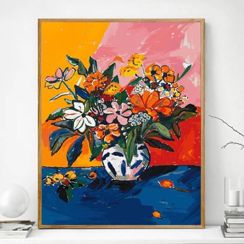 Abstrakte Sonnenblumen Aquarell Poster Retro Blume Botanische Graffiti Leinwand Malerei Wildblumen Wand Kunst Zimmer Wohnkultur 30x40cm ohne Rahmen von Yocheng