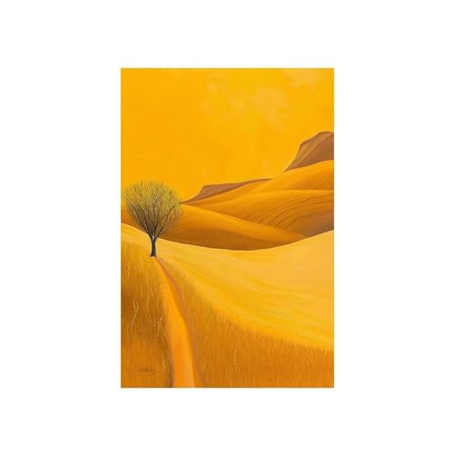 Vintage Lebendige Lotusblüte Blumen Leinwand Malerei Abstrakt Berg See Reise Poster Strand Wand Kunst Wohnzimmer Wohnkultur 21x30cm ohne Rahmen von Yocheng