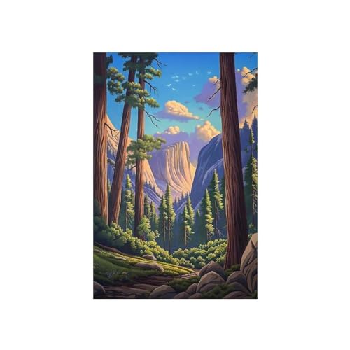 Vintage Lebendige Lotusblüte Blumen Leinwand Malerei Abstrakt Berg See Reise Poster Strand Wand Kunst Wohnzimmer Wohnkultur 30x40cm ohne Rahmen von Yocheng