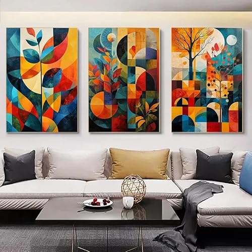 Wohnkultur Innen Gemälde Leinwand Malerei Dekoration Bilder Zimmer Wand Decororation Abstraktion Kunst Pflanzen Dekorationen 60x80cmx3 ohne Rahmen von Yocheng