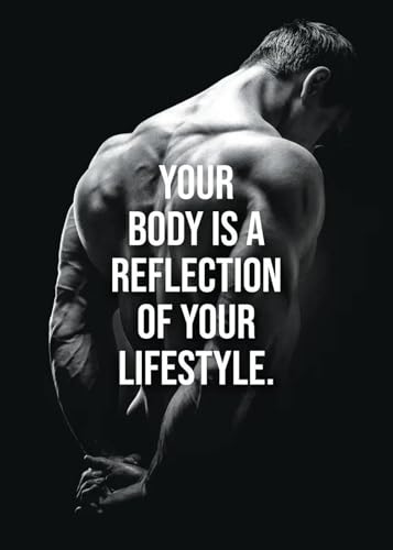 Yocheng Fitness Inspiration Poster Motivierende Zitate Erobern Sie Ihren Geist und Körper Drucke Leinwand Malerei Wand Bilder Home Room Decor 21x30cm ohne Rahmen von Yocheng