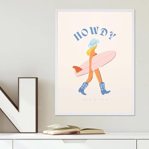 Yocheng Nordic Poster Howdy Und Aloha Küsten Cowgirl Surfer Rosa Blau Orange Wand Kunstdruck Leinwand Malerei Bilder Wohnzimmer Dekor 40x50cm ohne Rahmen Yocheng Nordic Poster Howdy Und Aloha Küsten Cowgirl Surfer Rosa Blau Orange Wand Kunstdruck Leinwand Malerei Bilder Wohnzimmer Dekor 40x50cm ohne Rahmen von Yocheng