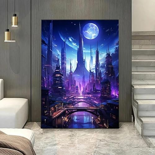 Yocheng Poster für Wandkunst,Leinwandmalerei,künstlerische Konzeption,Schloss,Dekoration,Bilder,Zimmer,Wanddekoration,1 Stück,Heimdekoration 40x50cm ohne Rahmen von Yocheng